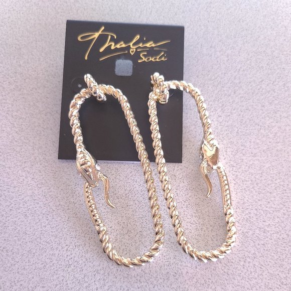 🌺 SOLD 🌺 Thalia Sodi Snake Rope Dangle Earrings - Picture 5 of 7